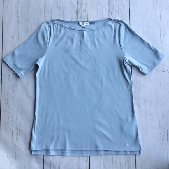 Calvin Klein Gold-Tone Button Top - Picture 2 of 7